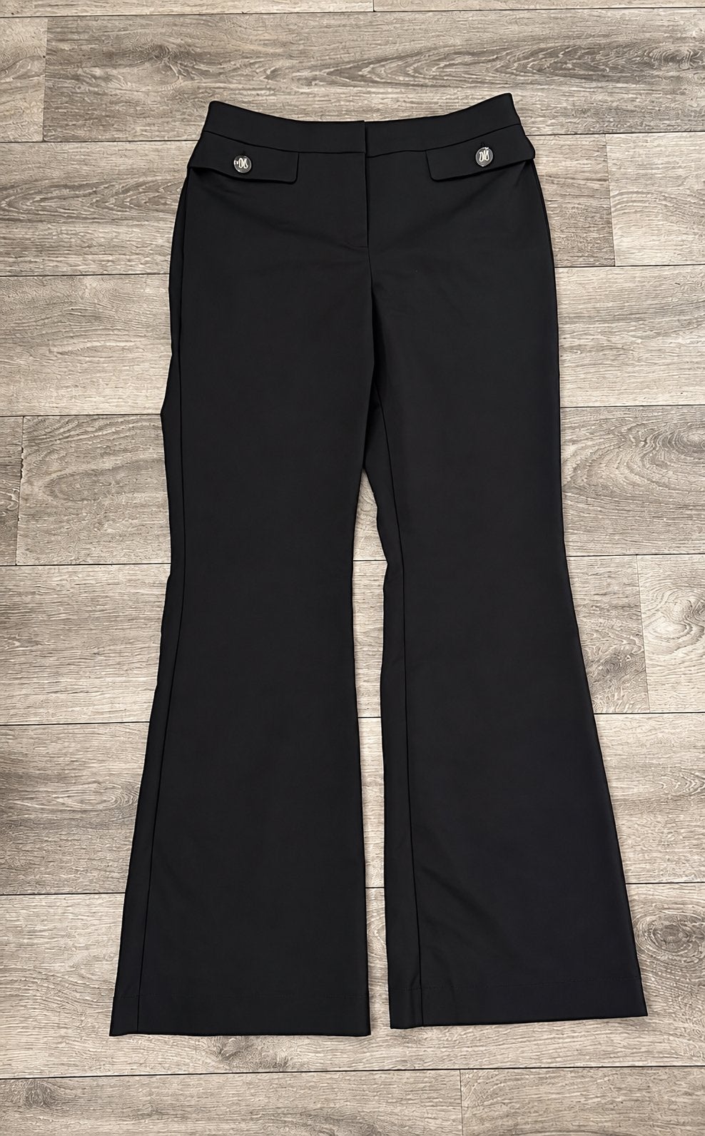 Nikkie high waist flared pantalon maat 42, Kleding | Dames, Zwart, Maat 42/44 (L), Ophalen of Verzenden, Zo goed als nieuw