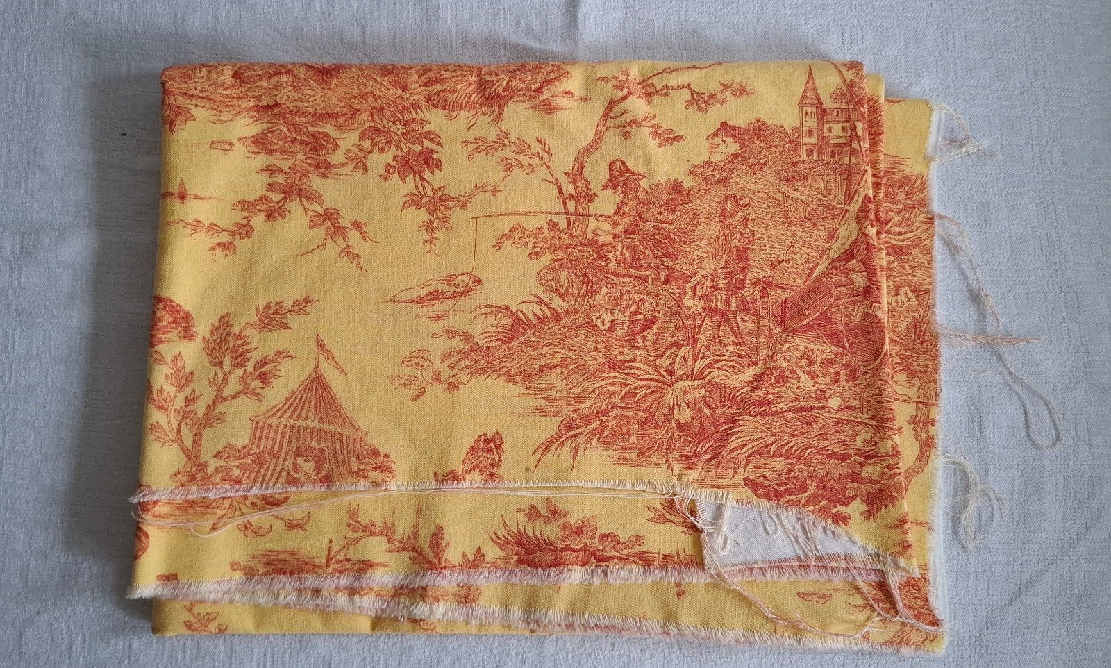 @"HISTOIRE D' EAU" oude leuke lapje@, Overige materialen, Overige kleuren, 120 cm of meer, Ophalen of Verzenden