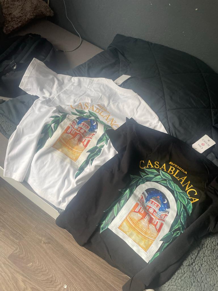 Casa Blanca Zomersets - Zwart shirt m  Witte cada blanca L, Ophalen of Verzenden, Nieuw, Maat 52/54 (L), Zwart