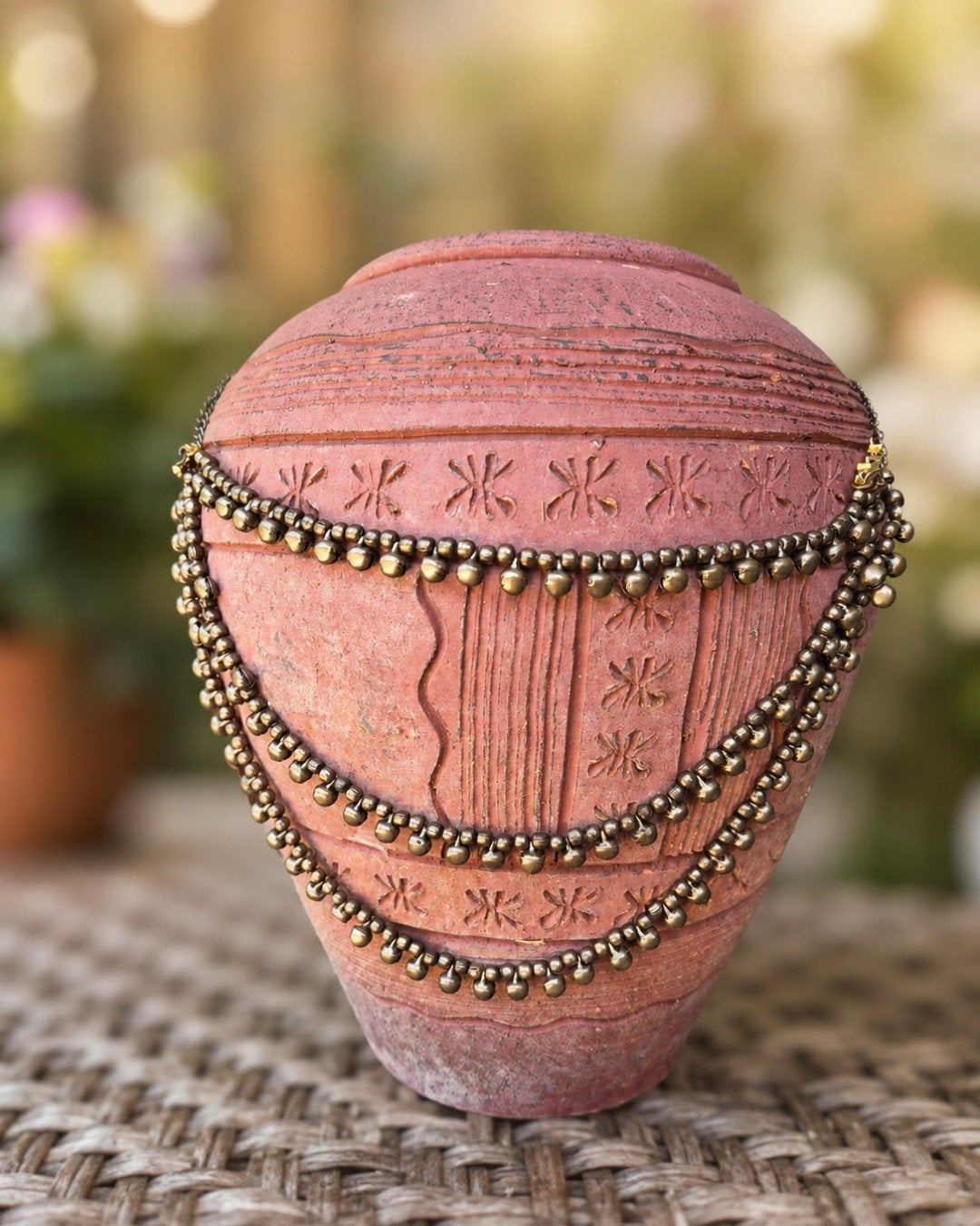 Vintage Indiase ketting - Uniek en handgemaakt, Ophalen of Verzenden, Gebruikt, Goud, Overige materialen