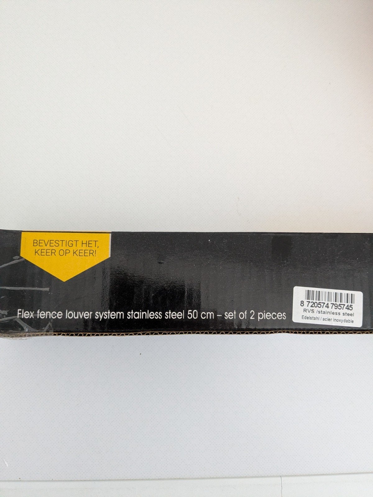 Wovar Flex fence louvre systeem RVS 50 cm - set van 2, Tuin en Terras, Schuttingen, Ophalen of Verzenden, Nieuw, IJzer, Minder dan 1 meter