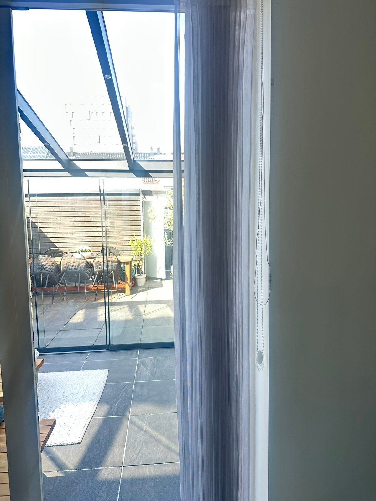 Prachtige zeer mooie multifunctionele vitrage gordijnen, Huis en Inrichting, Ophalen of Verzenden, Zo goed als nieuw, Vitrage