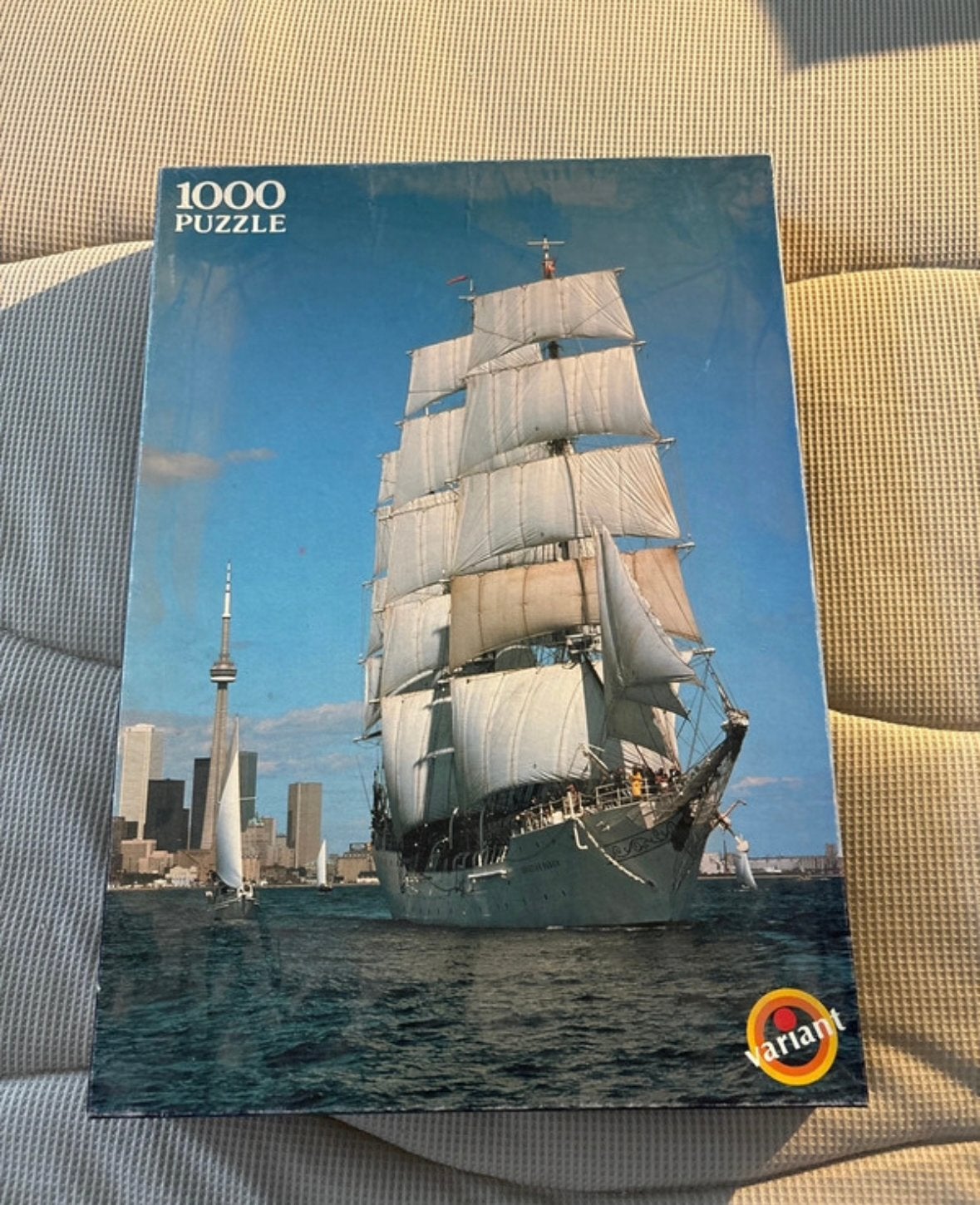 Variant 1000 stukjes puzzel: Zeilschip in Toronto, Verzenden, 500 t/m 1500 stukjes, Gebruikt, Legpuzzel