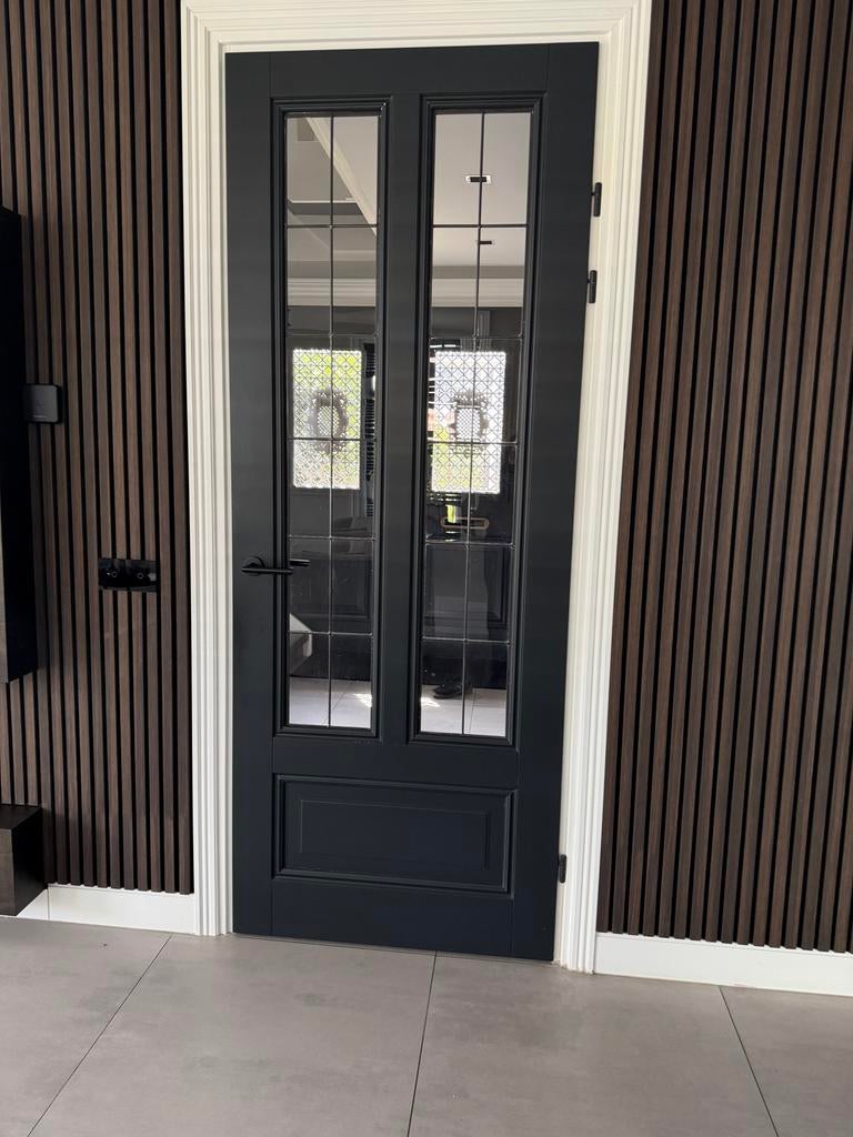Opdek binnendeur met glas 90 x 231,5, 215 cm of meer, Binnendeur, Ophalen of Verzenden, Glas