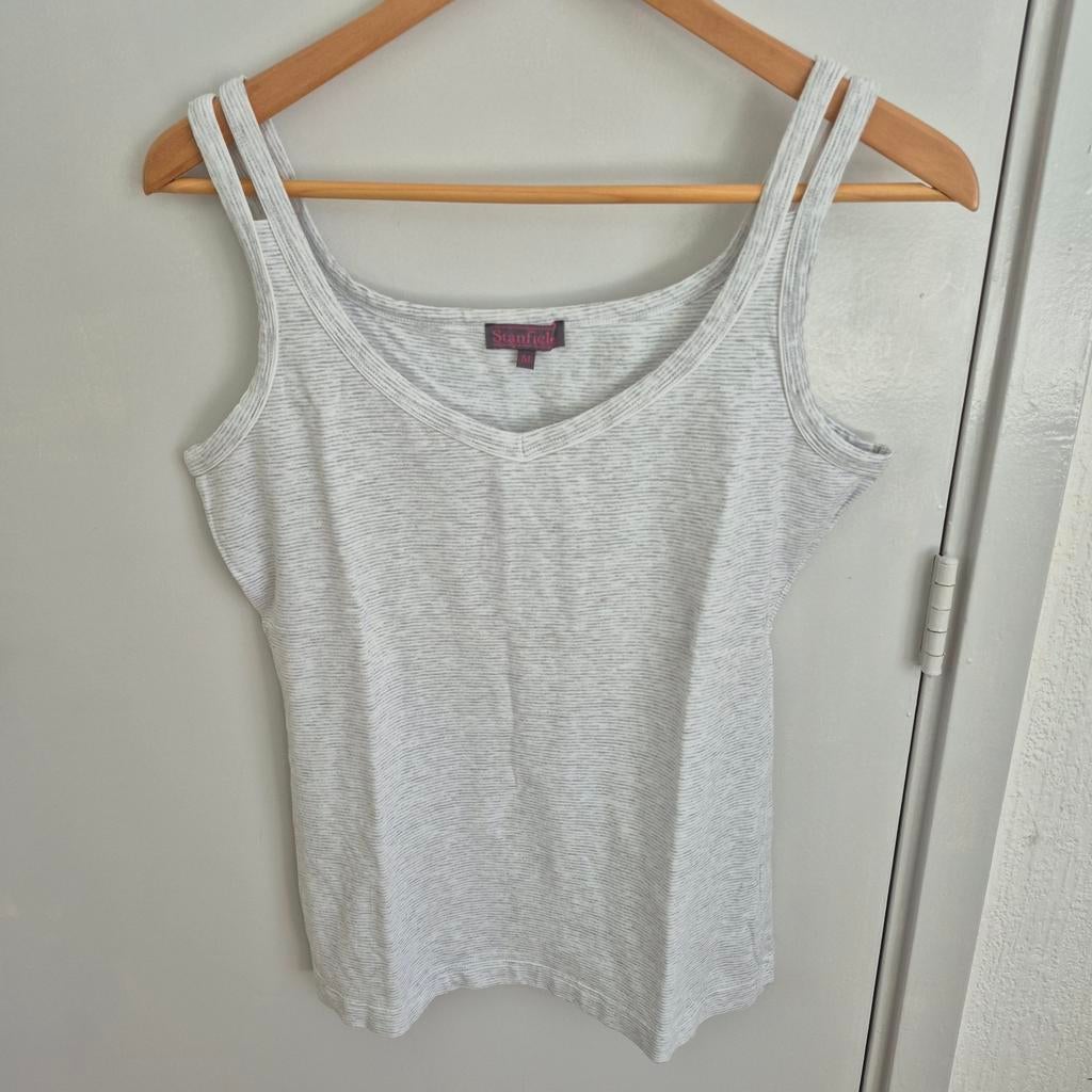 Stanfield grijs/wit gestreepte top maat M, Kleding | Dames, Maat 38/40 (M), Stanfield, Ophalen of Verzenden, Zo goed als nieuw