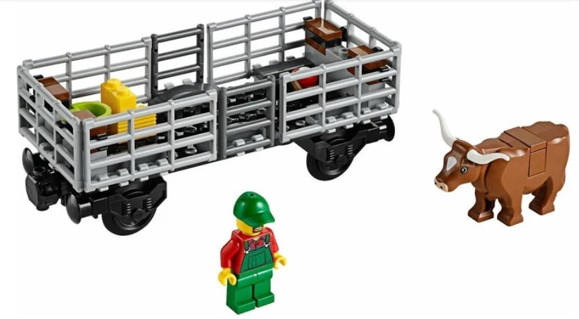 Lego trein 60052: wagon voor veevervoer, City, Lego, Ophalen of Verzenden, Zo goed als nieuw