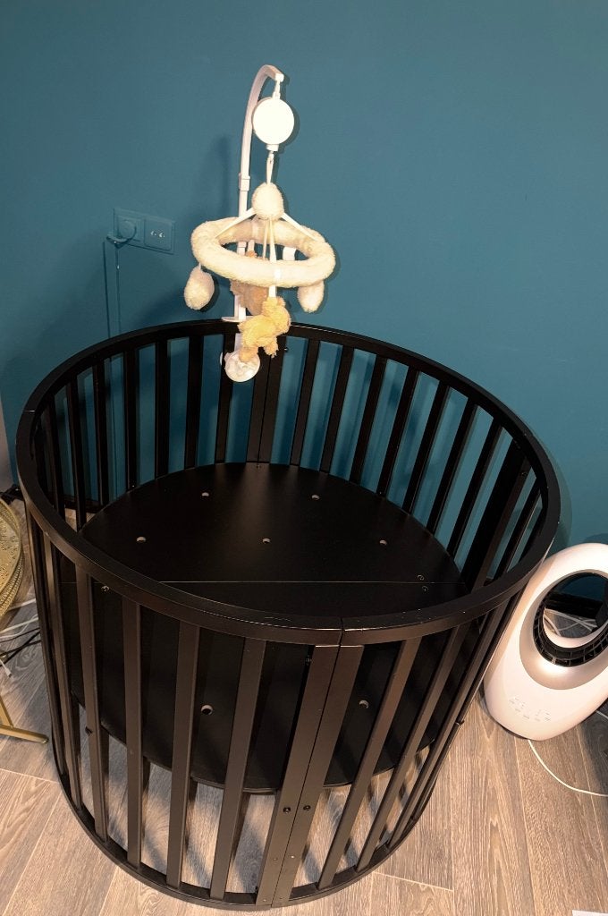 Baby box zwart rond, Kinderen en Baby's, Boxen, Ophalen, Gebruikt, Rond, In hoogte verstelbaar
