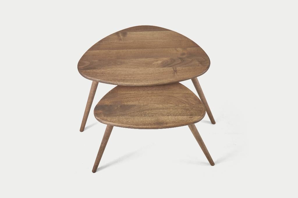 Stijlvolle Orin Tafelset van Massief Walnoot, 100 tot 150 cm, Nieuw, Overige vormen, Minder dan 50 cm