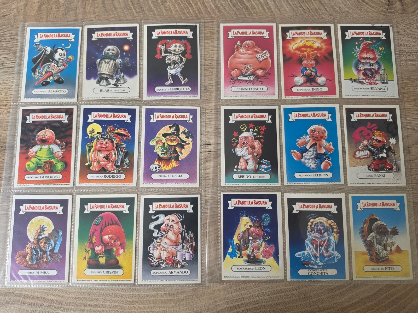 Complete La Pandilla Basura serie 1 set. Garbage Pail Kids, Ophalen of Verzenden, Gebruikt, Meerdere stickers