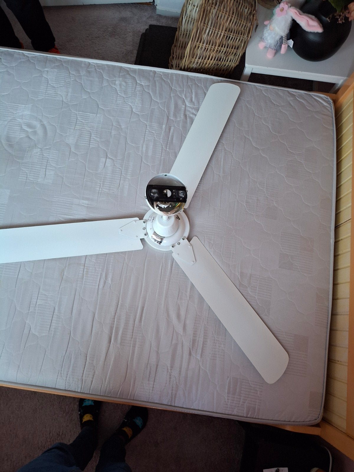Plafondventilator met vaste afstandsbediening - 142cm, Ophalen, Ventilator met afstandsbediening, Gebruikt, Plafondventilator