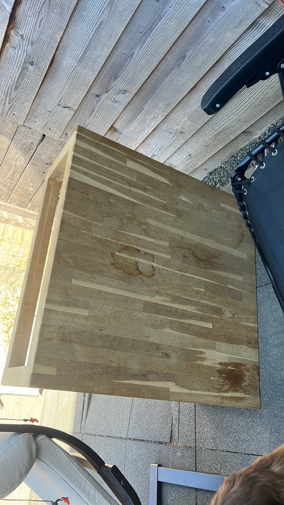 Gratis afhalen salon tafel, Tuin en Terras, Bloembakken en Plantenbakken, Ophalen, Gebruikt, Rond, Hout