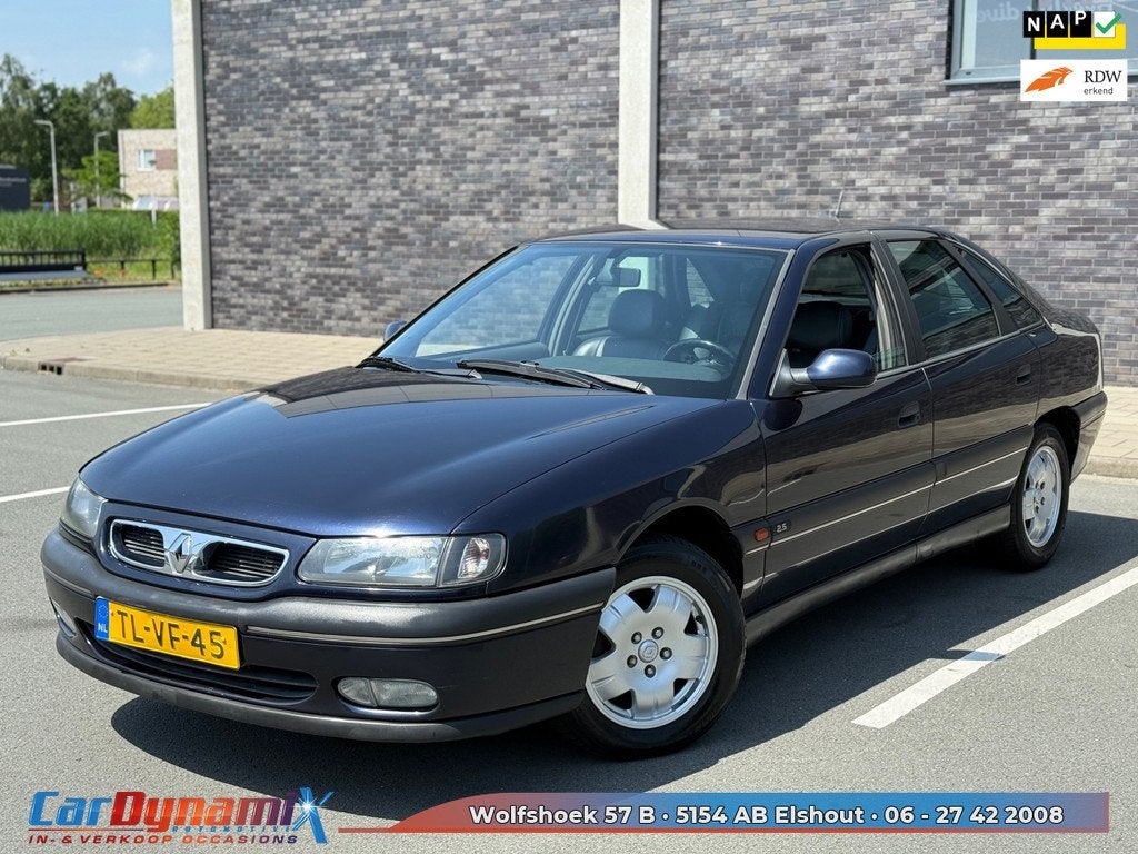 Renault Safrane 2.5 RXE | Automaat | Leder | Airco | Zeldzaa, Auto's, Renault, Gebruikt, Blauw, Bedrijf, 2435 cc