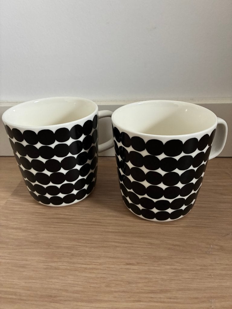 Marimekko bekers (set van 2), Huis en Inrichting, Overige merken, Ophalen of Verzenden, Zo goed als nieuw, Overige stijlen