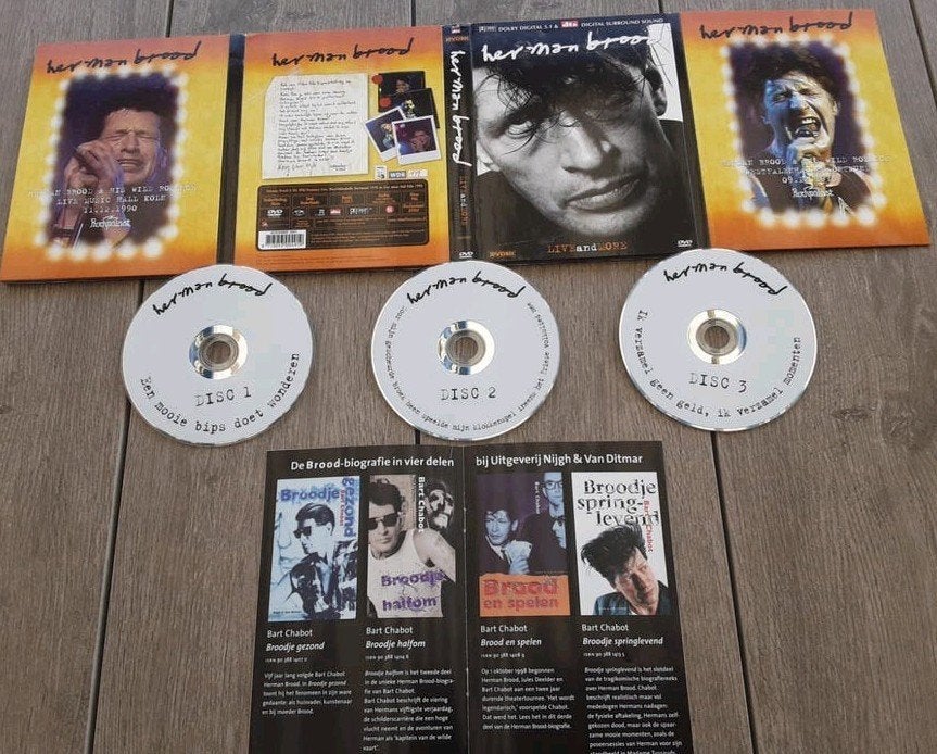 Herman Brood 3 DVD Boxset - Live & More, De Brood-biografie, Inclusief boekje, Alle leeftijden, Nederlands, Zo goed als nieuw