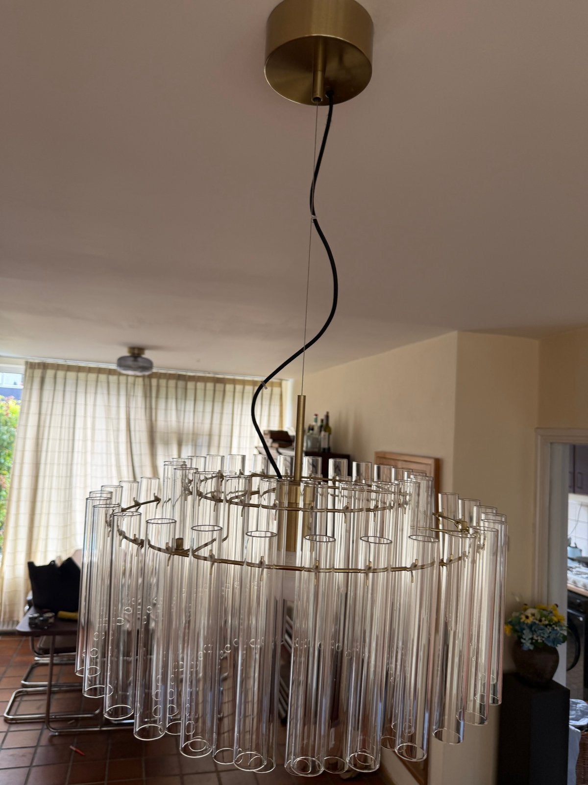 IKEA Stockholm Chandelier - Prachtige Hanglamp, Ophalen, Zo goed als nieuw, Glas