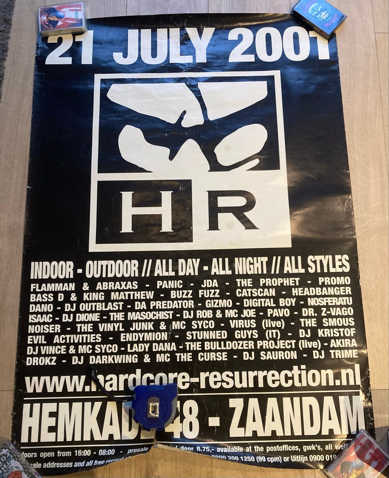Poater Hardcore Resurrection 2001, Ophalen of Verzenden, A1 t/m A3, Muziek, Rechthoekig Staand
