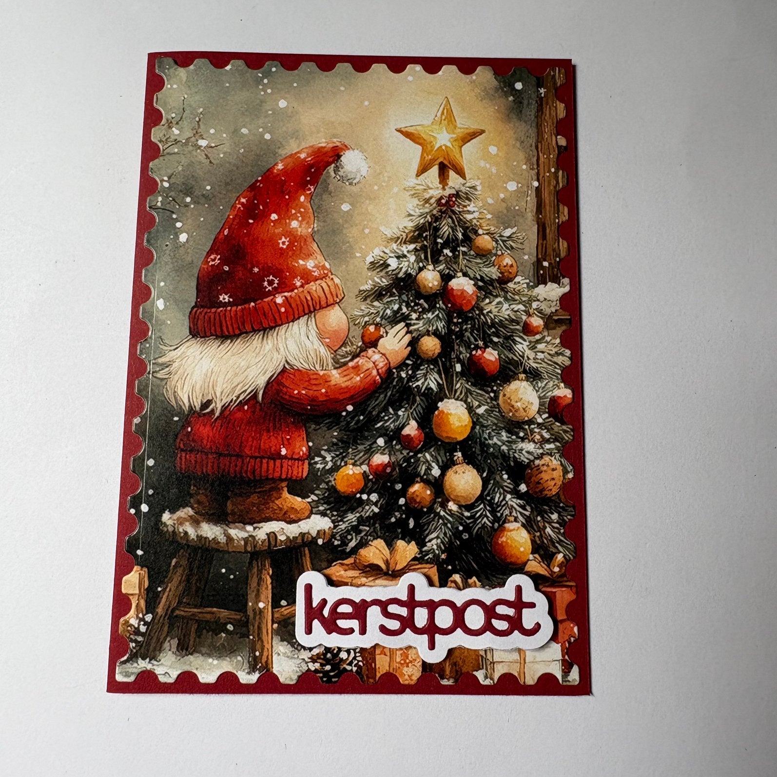 Paper favourites / craftlab kerstkaart gnome 1, Ophalen of Verzenden, Zo goed als nieuw, Overige thema's