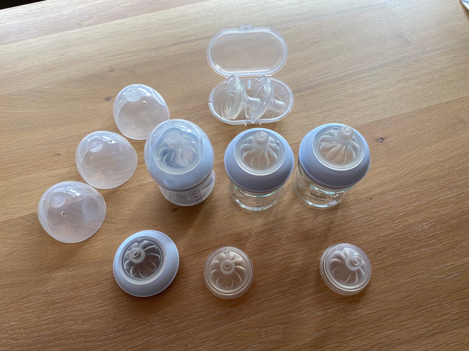 Glazen fles avent Philips en toebehoren, Kinderen en Baby's, Babyvoeding en Toebehoren, Ophalen of Verzenden, Zo goed als nieuw