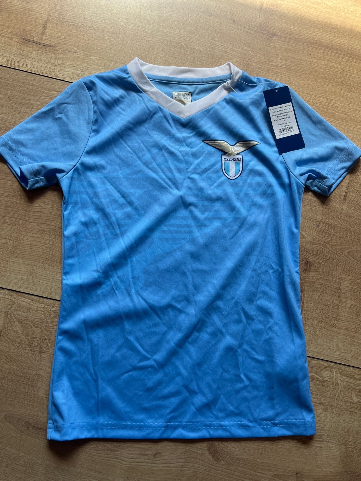 SS Lazio Souvenir Shirt Junior Maat 140 - Nieuw, Ophalen of Verzenden, Nieuw, Jongen of Meisje