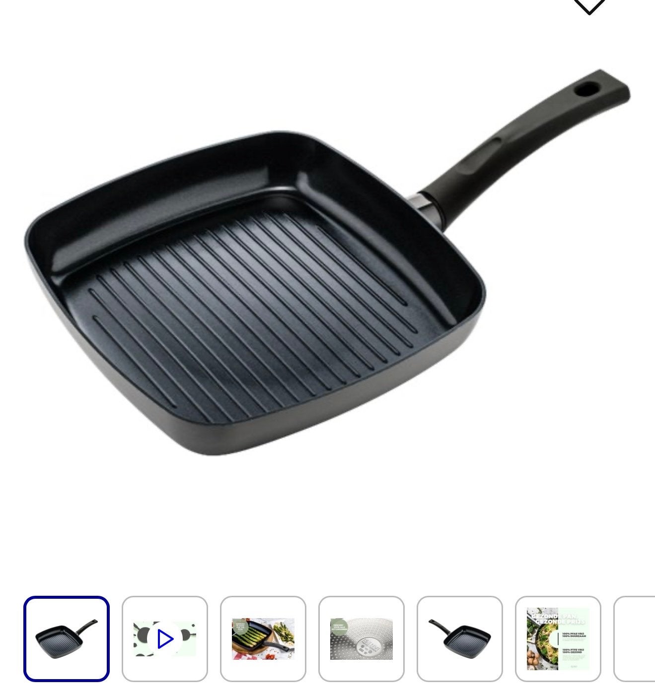 Blokker grillpan - Vierkant - Zwart -, Koekenpan, Gebruikt, Antiaanbaklaag, Aluminium