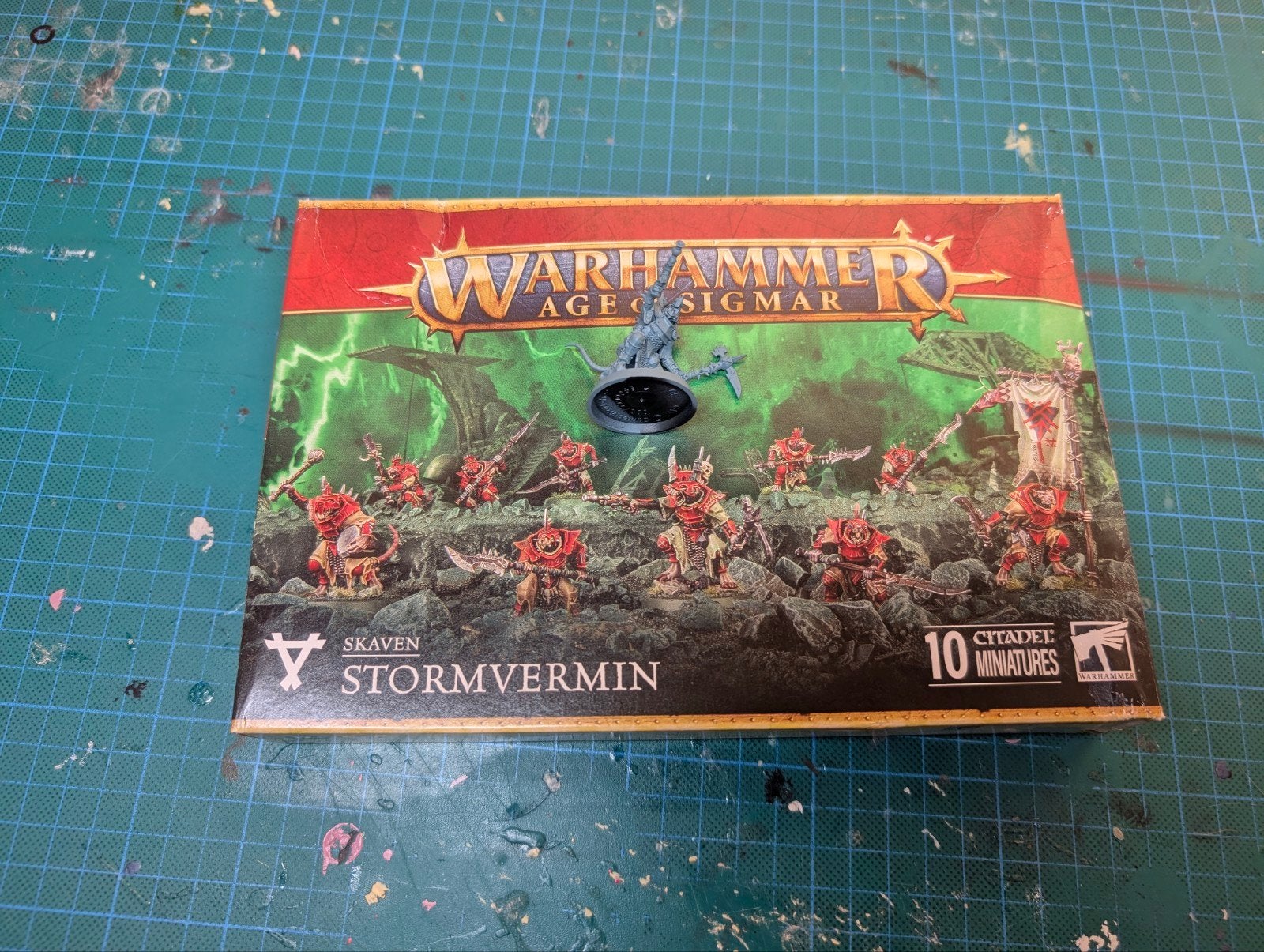 Warhammer Age of Sigmar Skaven Stormvermin (geprimed), Hobby en Vrije tijd, Ophalen of Verzenden, Warhammer, Geverfd