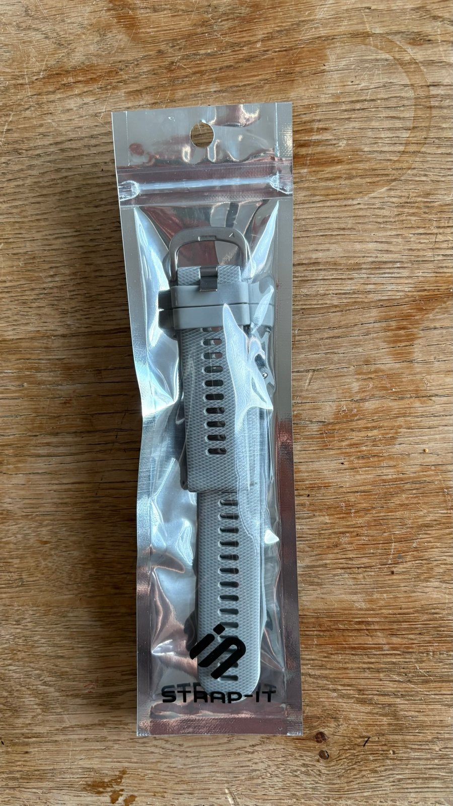 Garmin siliconen horlogebandje quick release lichtgrijs 20mm, Ophalen of Verzenden, Nieuw, Grijs, IOS