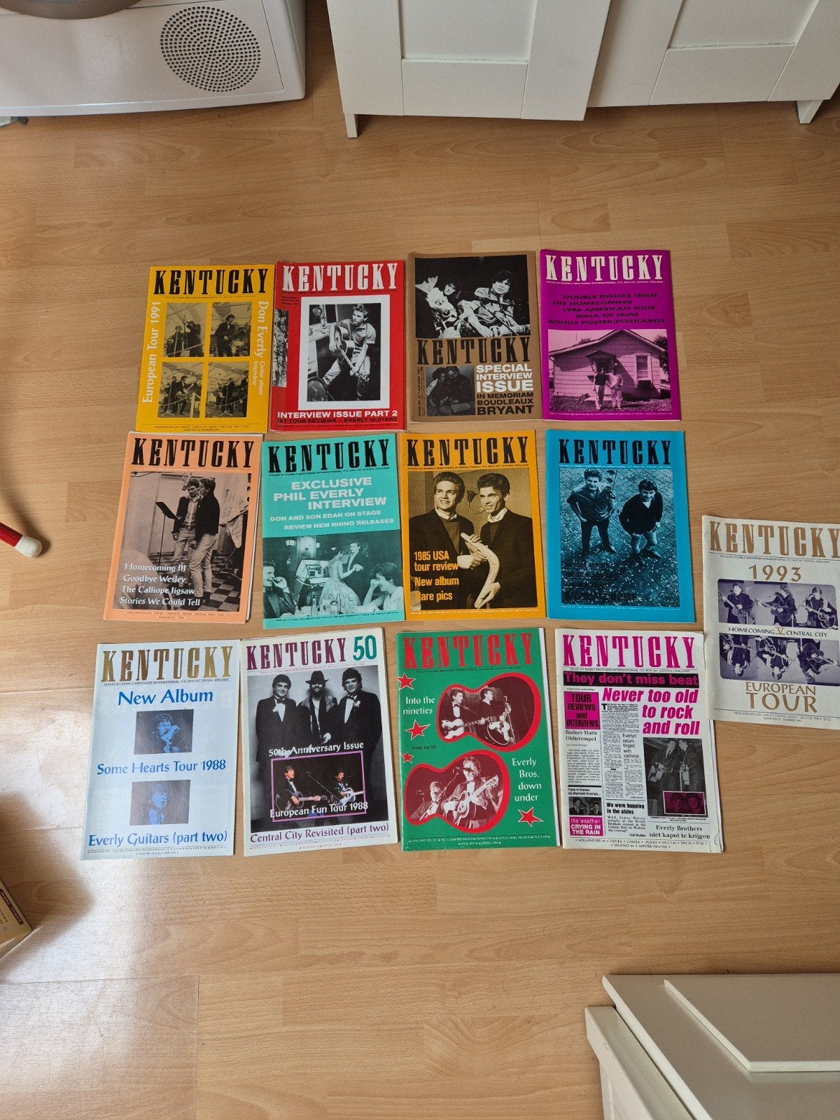 Everly Brothers fanclubbladen (Kentucky) #43-55 (1985-1993), Ophalen, Zo goed als nieuw, Boek, Tijdschrift of Artikel