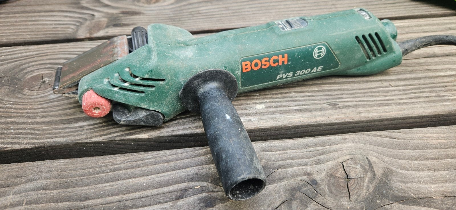 Bosch PVS 300 AE Bandschuurmachine - Gebruikt, Ophalen of Verzenden, Gebruikt, Minder dan 600 watt, Bandschuurmachine