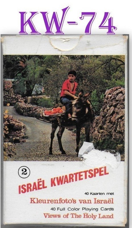 KW-74 Het Israël Kwartet spel, Verzamelen, Speelkaarten, Jokers en Kwartetten, Ophalen of Verzenden, Zo goed als nieuw, Joker(s)