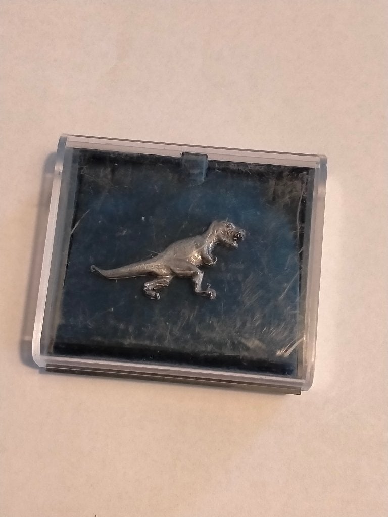 Tyrannosaurus Rex T-Rex Dino Dinosaurus pin zilverkleurig, Verzenden, Zo goed als nieuw