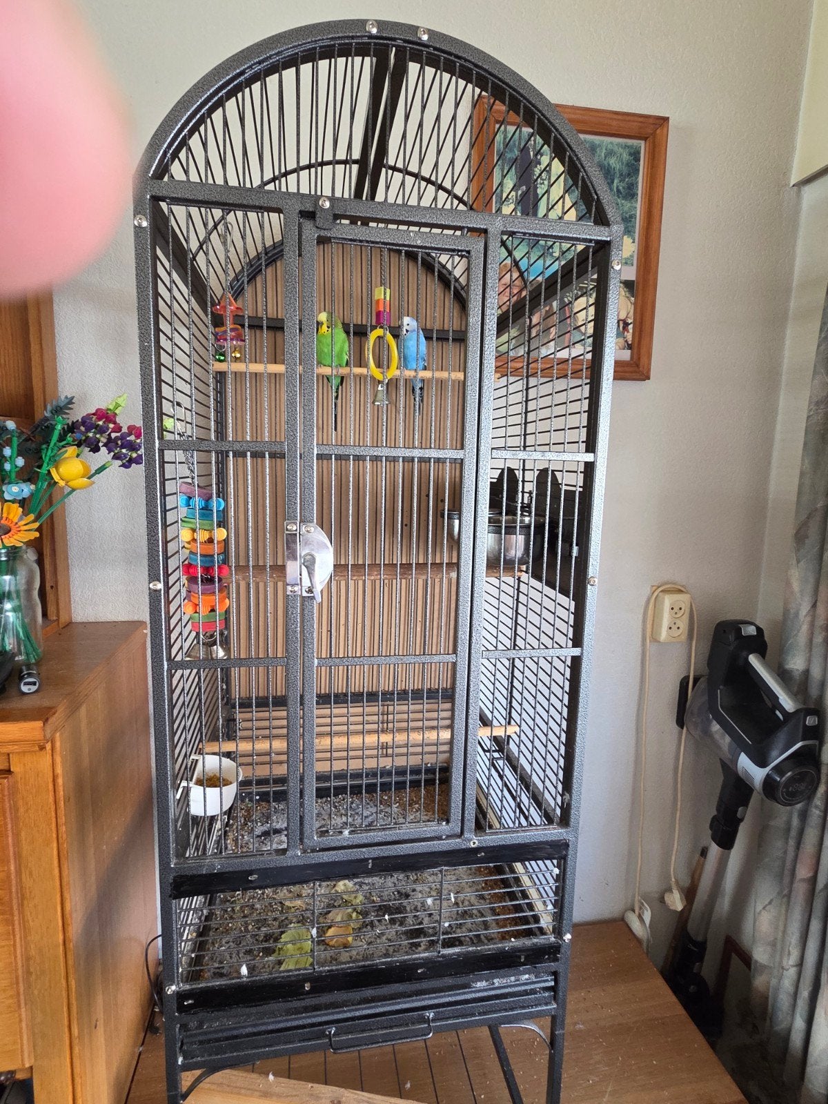 vogelkooi 47x47x100, Ophalen of Verzenden, Zo goed als nieuw, Metaal, Vogelkooi