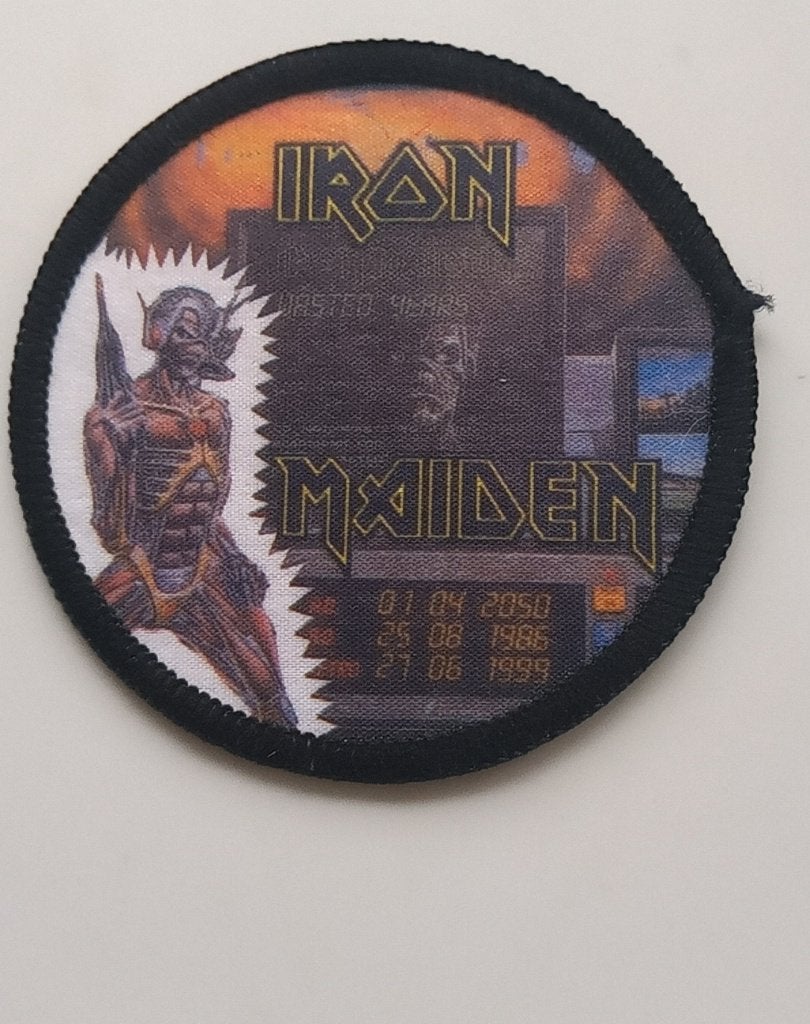 Iron Maiden  mooie vintage 1986 wasted years patch 358, Verzenden, Nieuw, Kleding