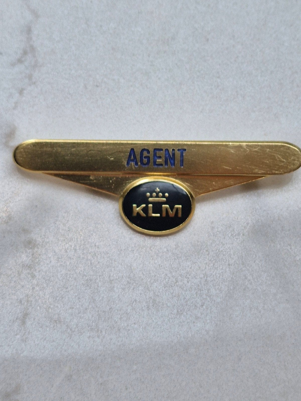 KLM Agent speld (deltahouten), Verzenden, Zo goed als nieuw, Patch, Badge of Embleem