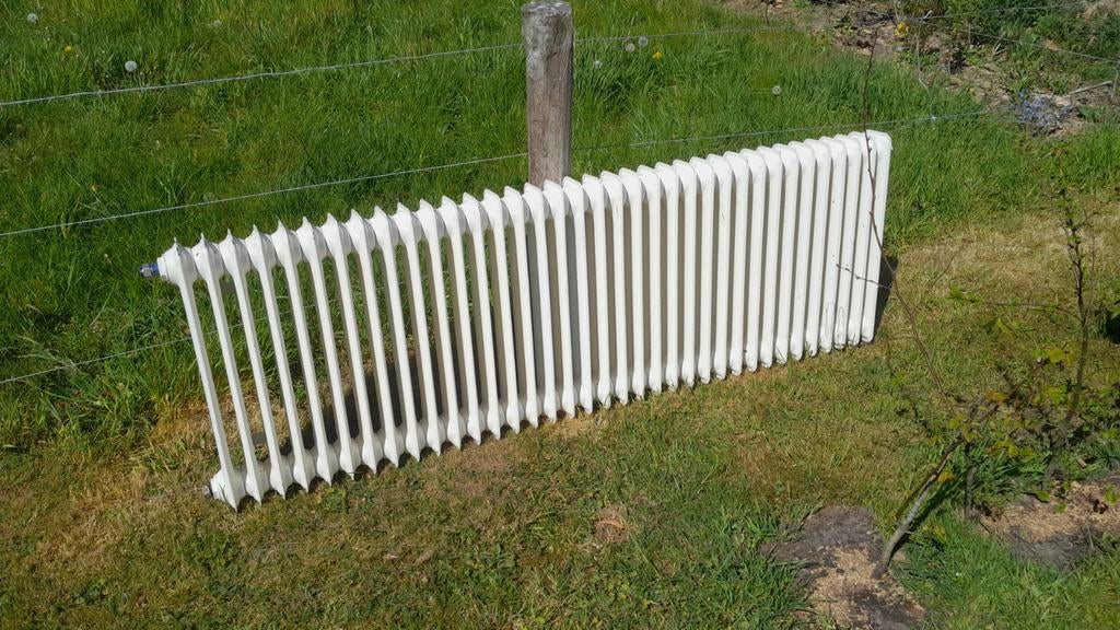 Antieke Lamellen Radiator, Ophalen, 30 tot 80 cm, Radiator, 150 cm of meer