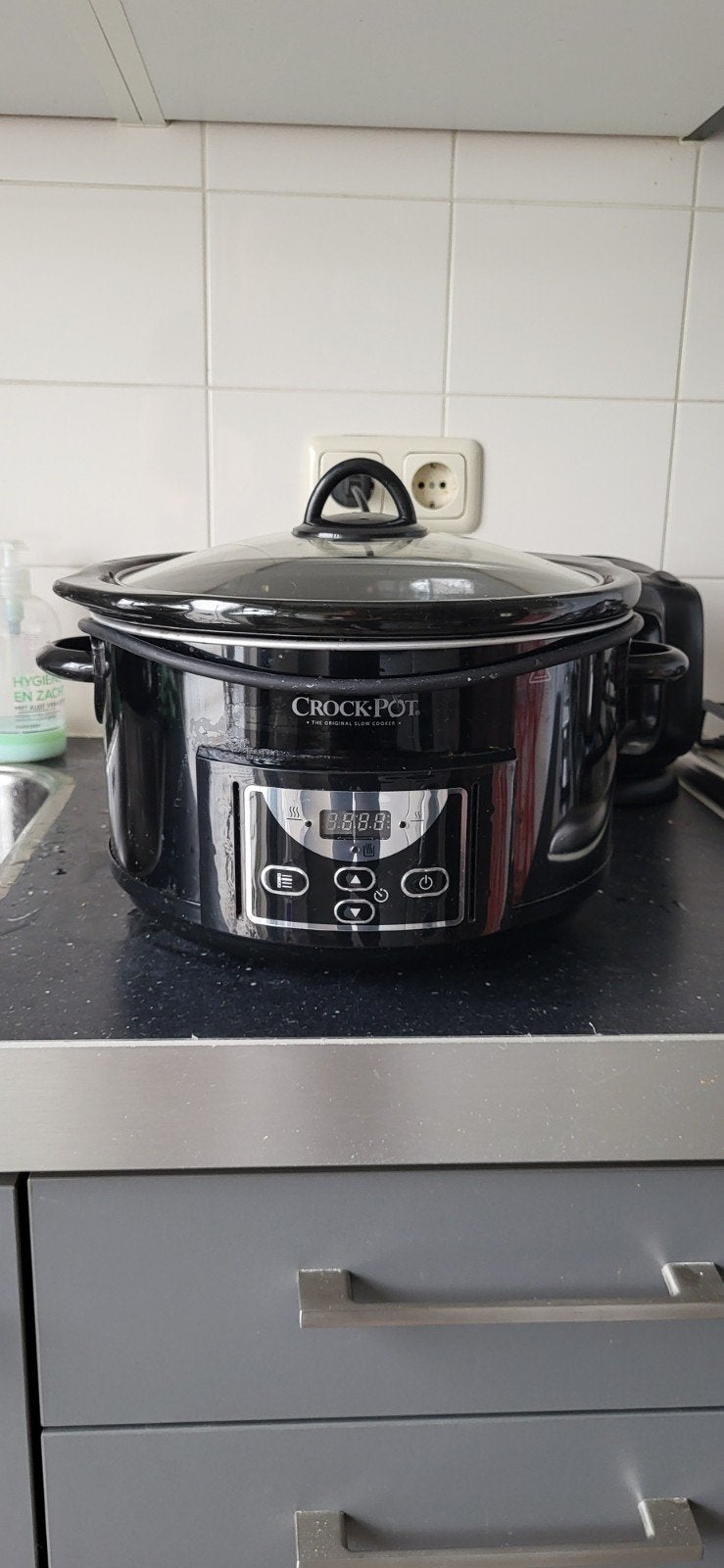 Crockpot Slowcooker Zwart, Ophalen of Verzenden, Timer, Gebruikt