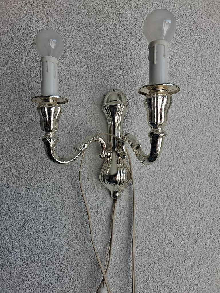 Set van twee verzilverde schemerlampen/prijs aangepast!, Ophalen