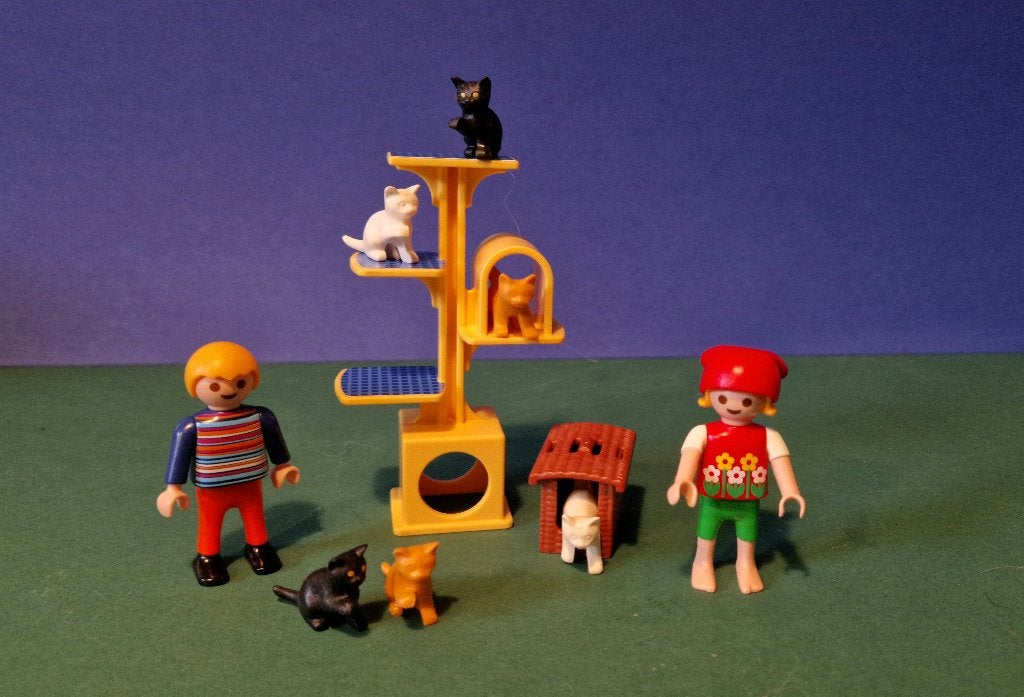 4347 Playmobil krabpaal met katten, Complete set, Ophalen of Verzenden, Zo goed als nieuw, City life