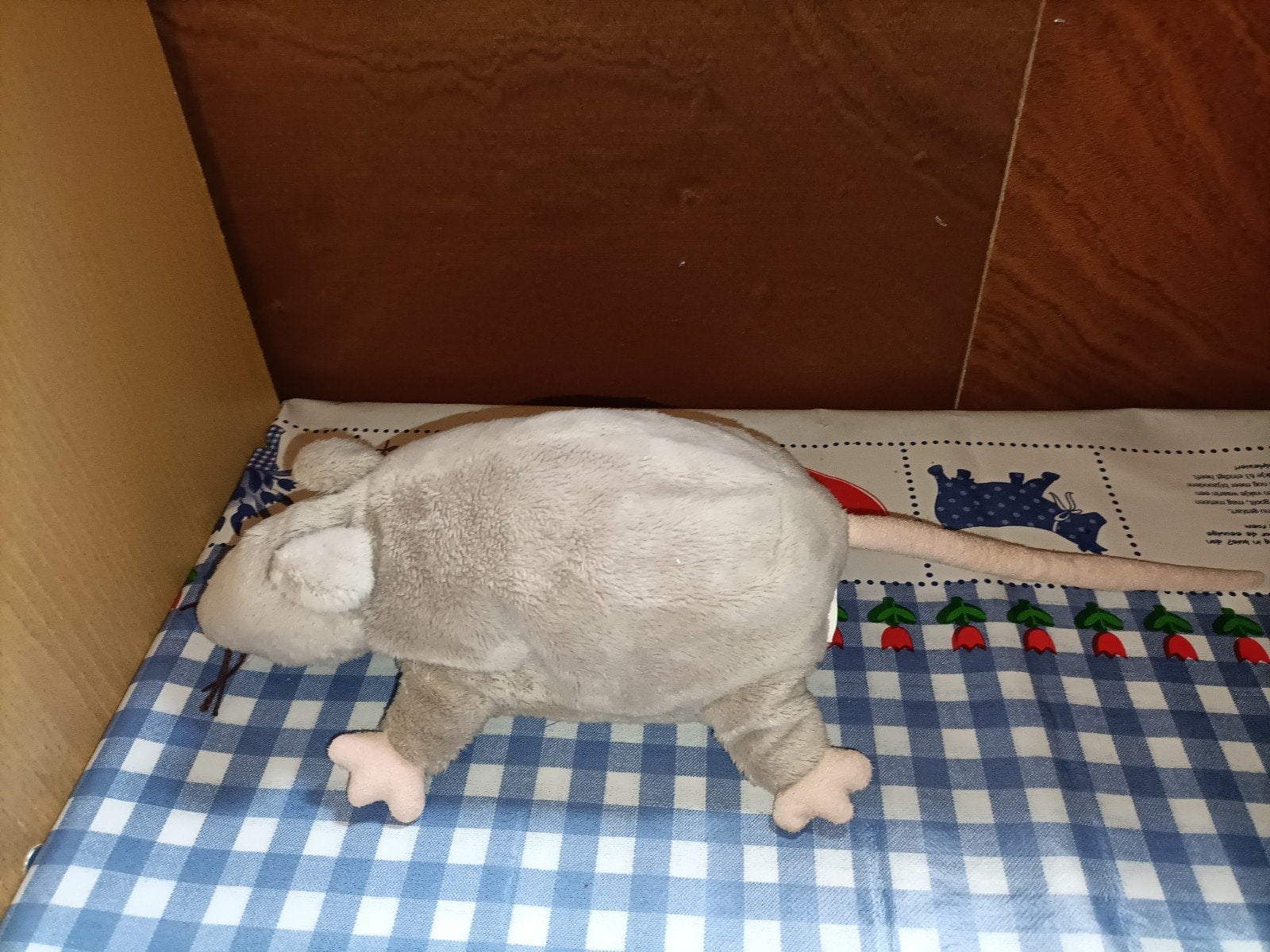 Grijze ikea rat knuffel 22 cm groot gemeten zonder staart, Kinderen en Baby's, Speelgoed | Knuffels en Pluche, Ophalen of Verzenden