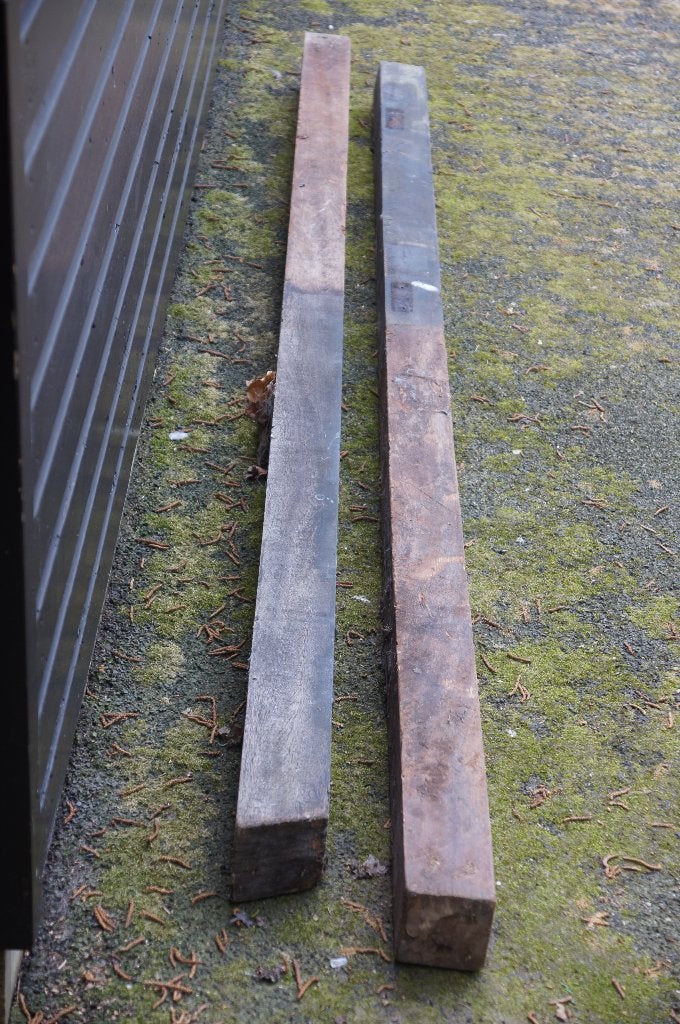 Palen voor tuinhek., Tuin en Terras, Palen, Balken en Planken, Ophalen, Palen, Zo goed als nieuw, Hardhout