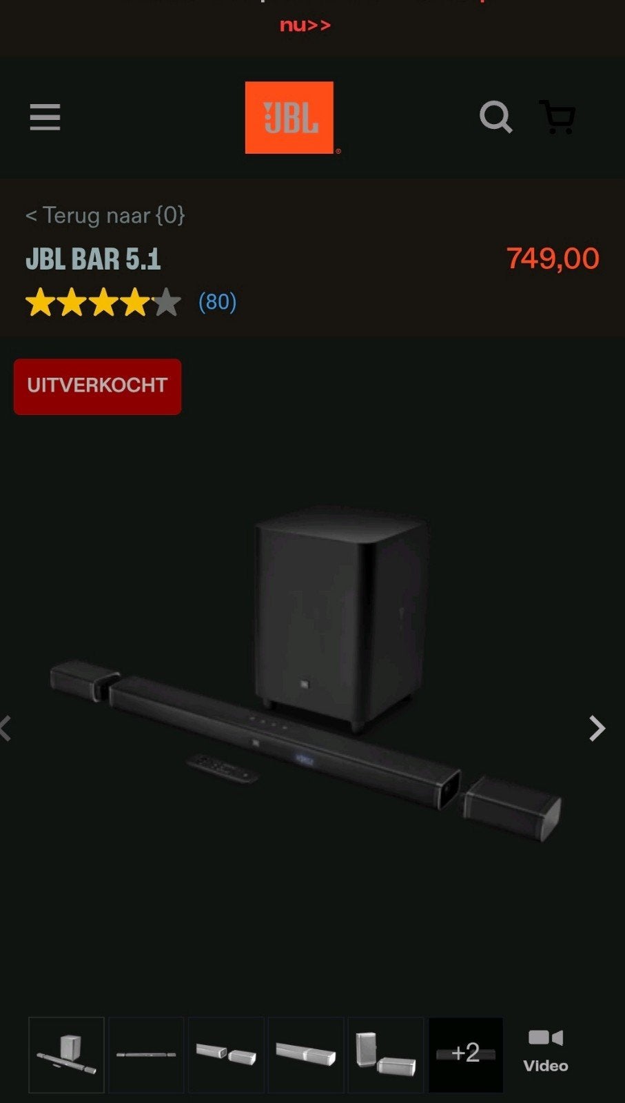 soundbar JBL 5.1 complete set.