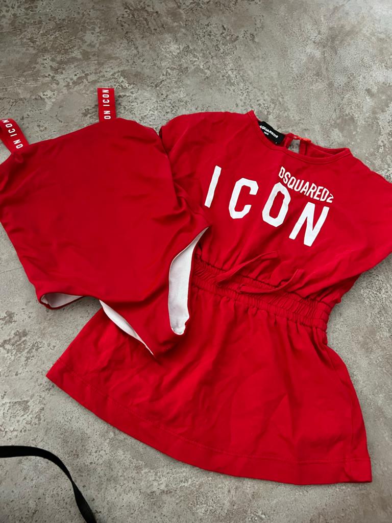 Dsquared2 ICON jurk en zwempak set voor meisjes, Meisje, Badpak, Ophalen of Verzenden, Zo goed als nieuw