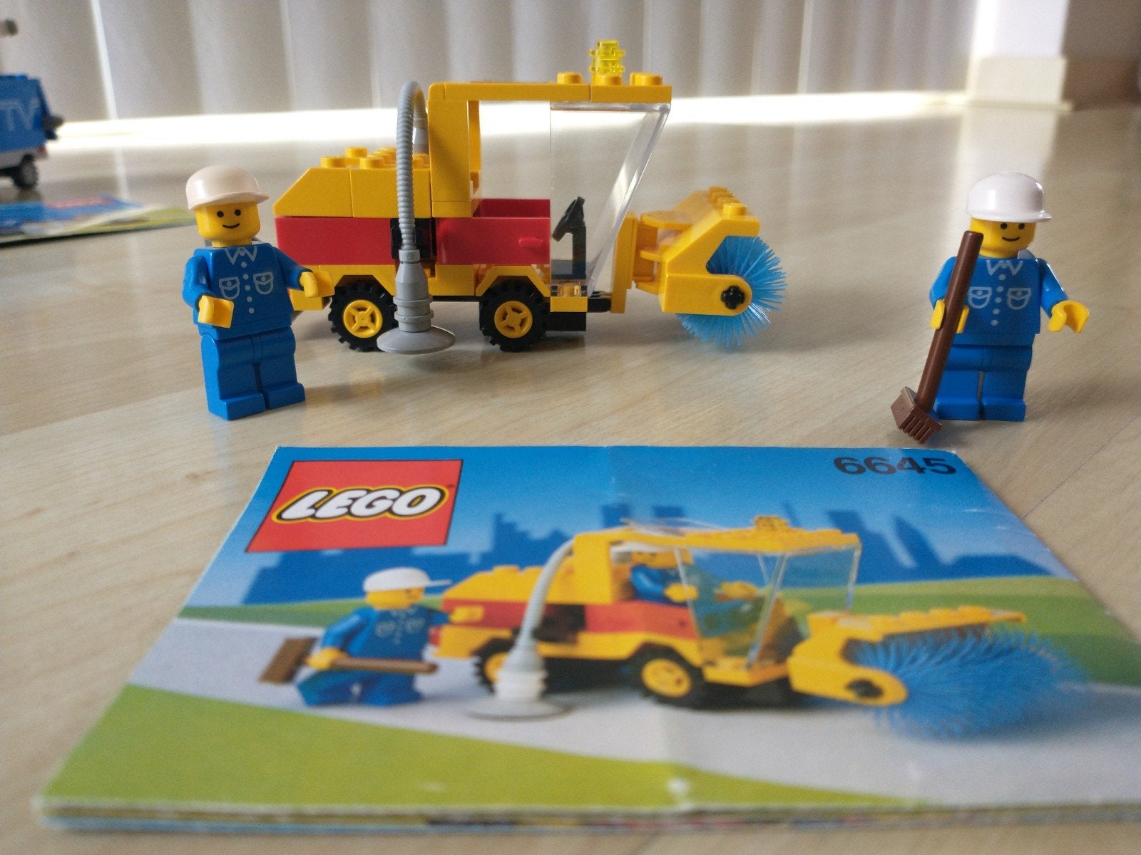 LEGO City Straatveger 6645 met 2 minifiguren en instructies, Lego, Ophalen of Verzenden, Complete set, Inclusief instructies