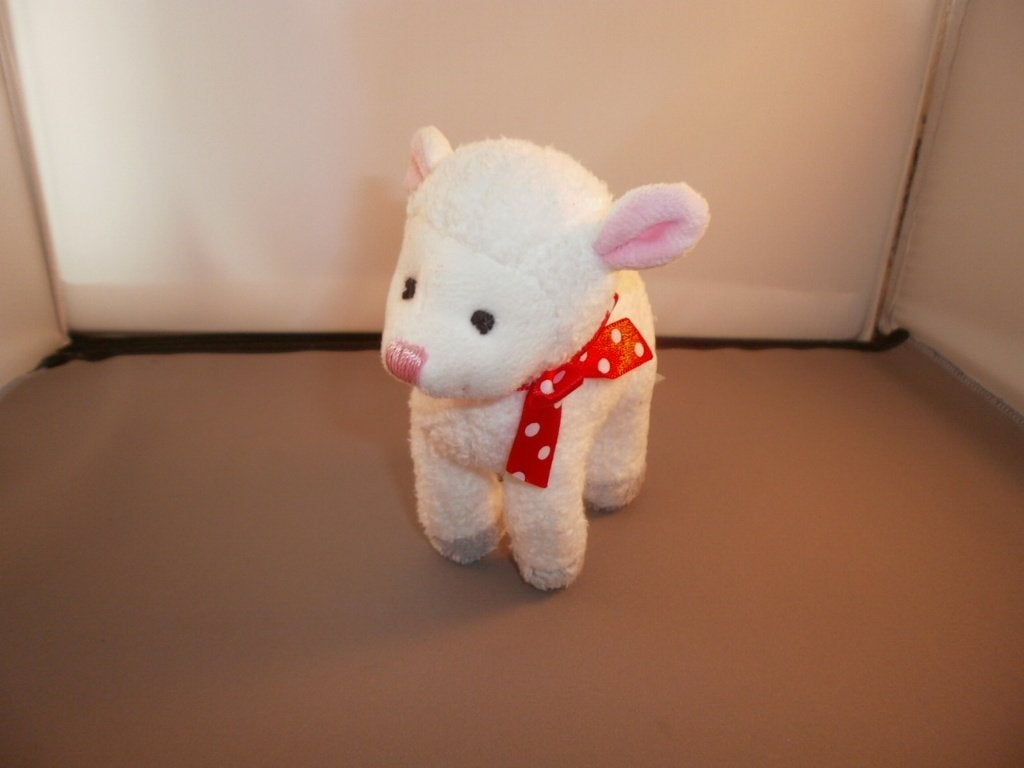HEMA lammetje /schaap wit roze oortjes grijze voetjes13 cm, Hema, Overige typen, Ophalen of Verzenden, Zo goed als nieuw
