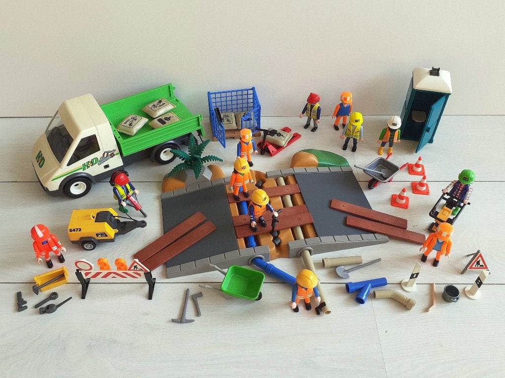 Leuke wegwerk set superset constructie 3126 + 6 sets + extra, Ophalen of Verzenden, Gebruikt, Complete set