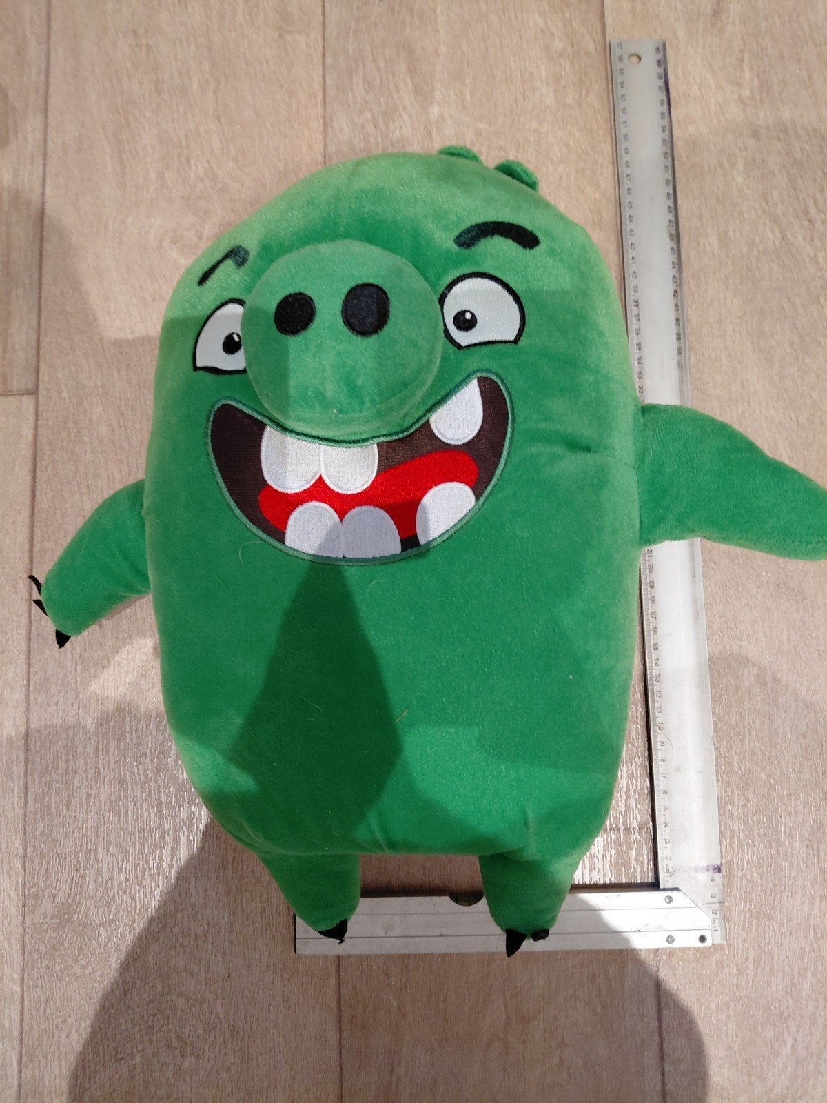 Angry Birds knuffel - Groen varken - Zo goed als nieuw, Groen, Overige typen, Ophalen of Verzenden, Middelgroot (20 tot 80 cm)