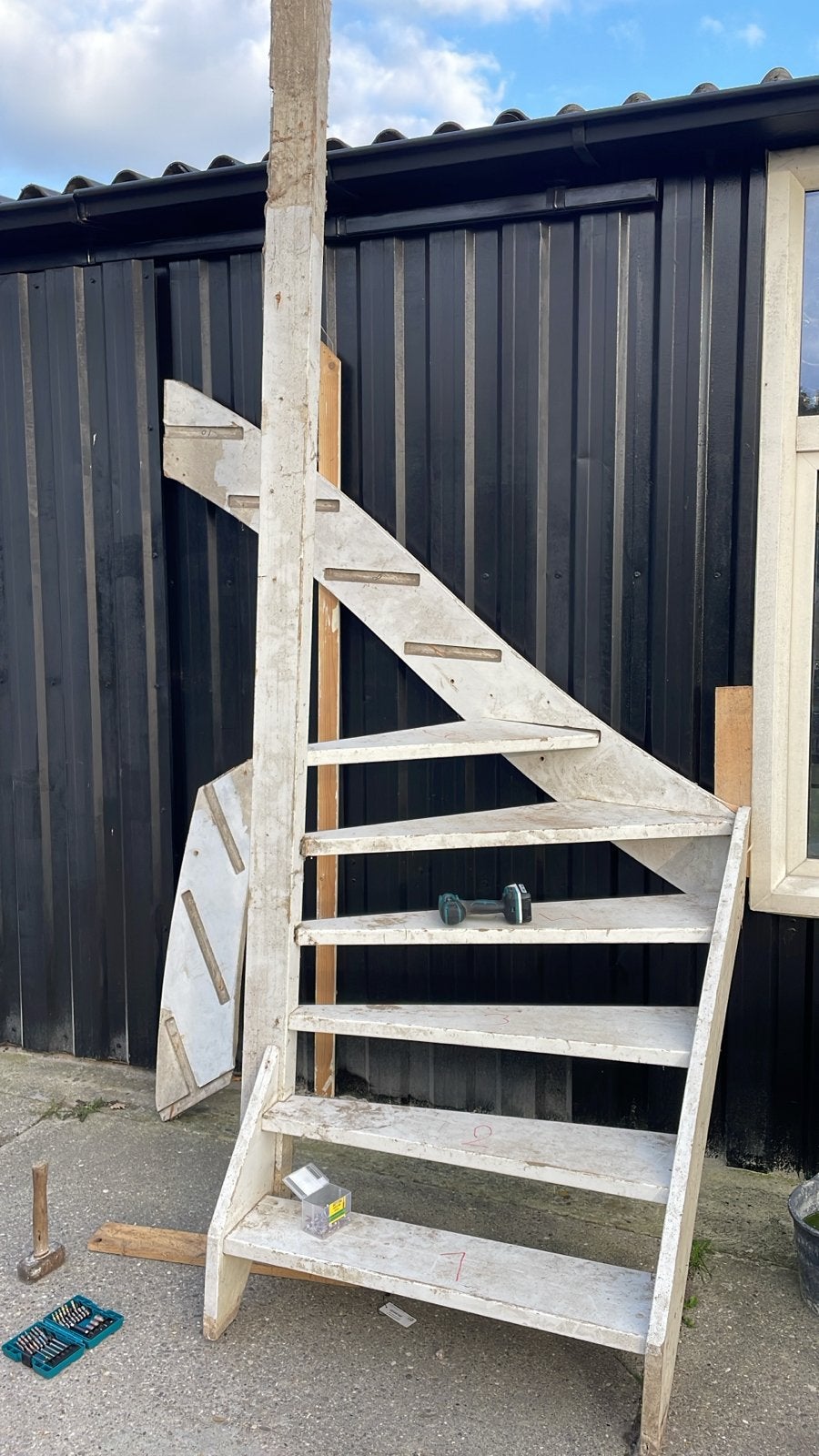 Houten spiltrap - Ideaal voor kleine ruimtes, Ophalen, Gebruikt, Trap, Opvouwbaar of Inschuifbaar