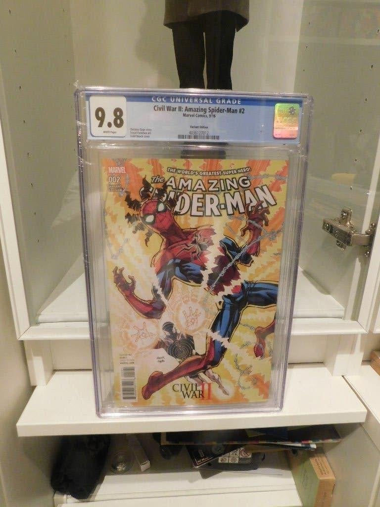 Civil War II : Amazing Spider-man nr 2 - CGC 9.8, Boeken, Strips | Comics, Eén comic, Ophalen of Verzenden, Nieuw, Amerika