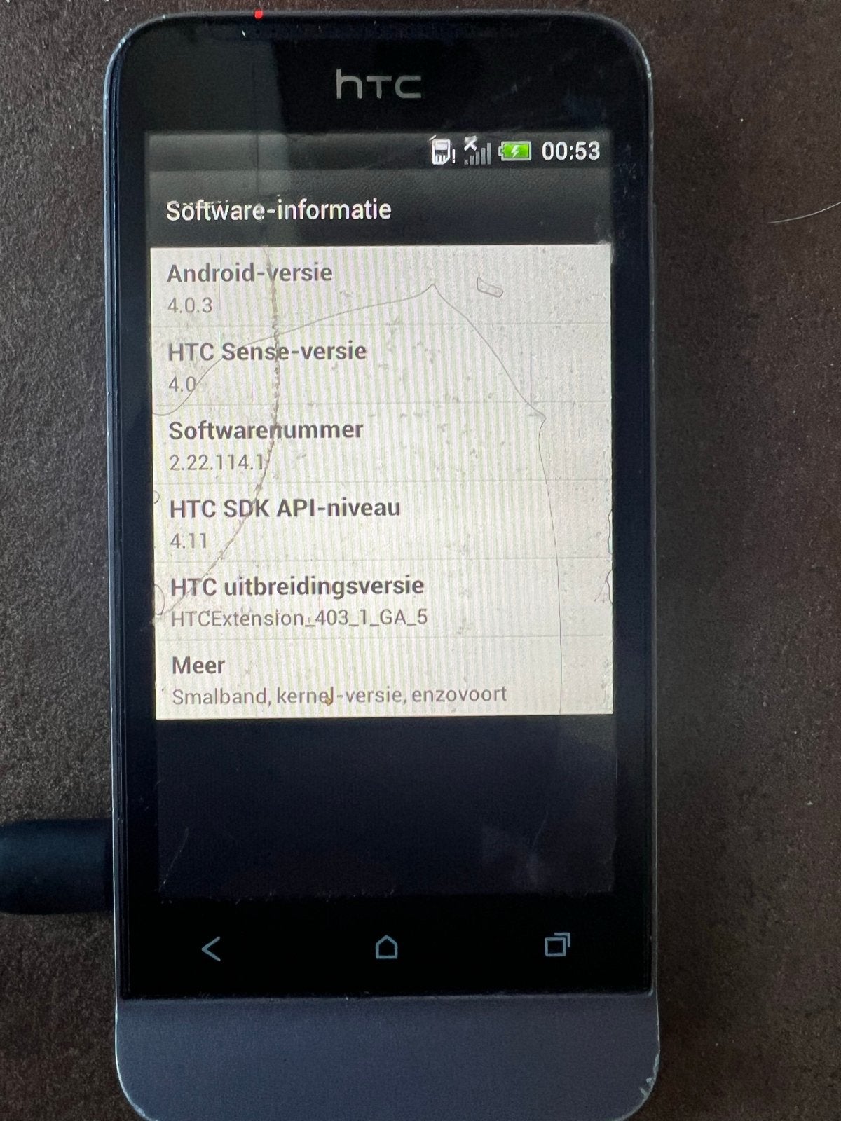 Oude HTC Android telefoon - Barst in scherm, Telecommunicatie, HTC, Ophalen of Verzenden, Minder dan 3 megapixel, Zonder simlock