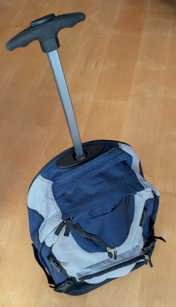Wiel trolley rugzak, 25 tot 40 cm, Ophalen of Verzenden, Zo goed als nieuw, Overige merken