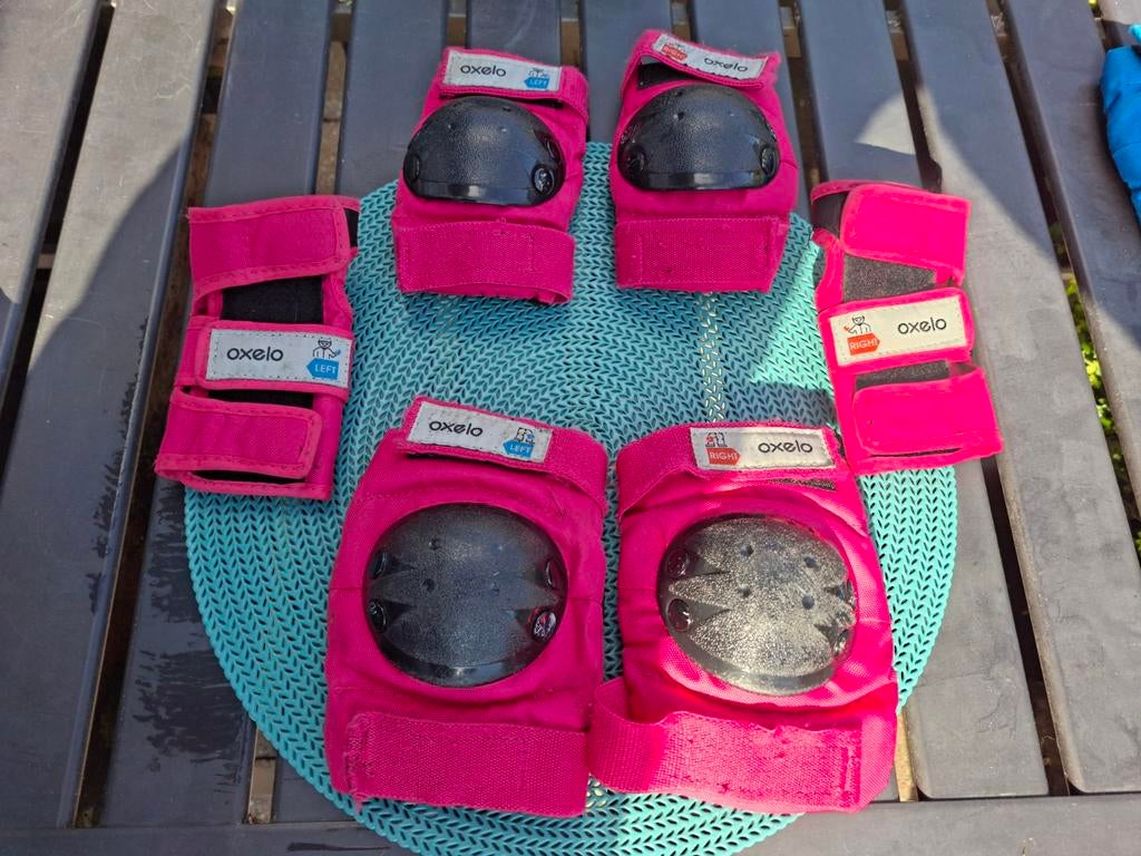 Oxelo roze beschermset voor skaten, Overige merken, Gebruikt, Kinderen, Ophalen of Verzenden